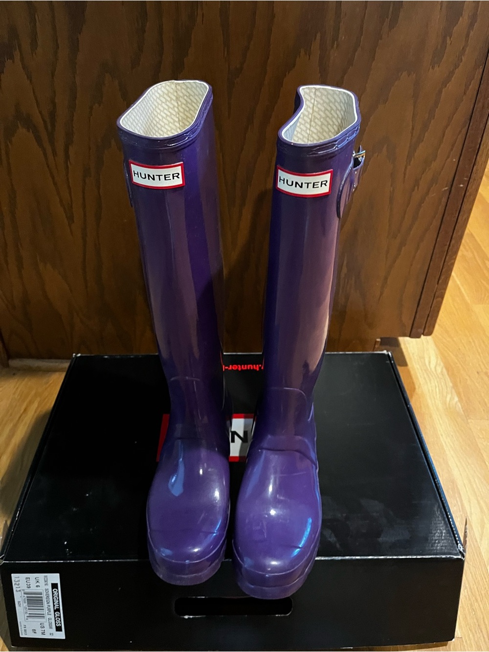 Hunter Original Gloss Sovereign Purple Boots